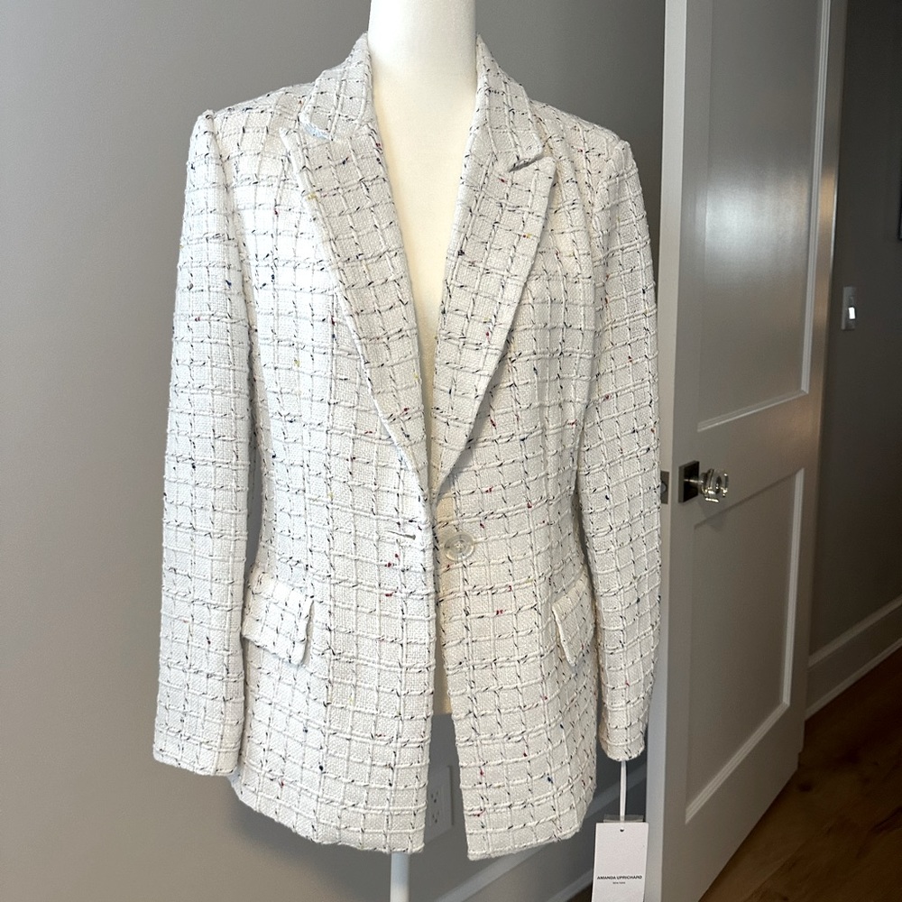 AMANDA UPRICHARD sparkle tweed jacket NEVER WORN. W/ tags